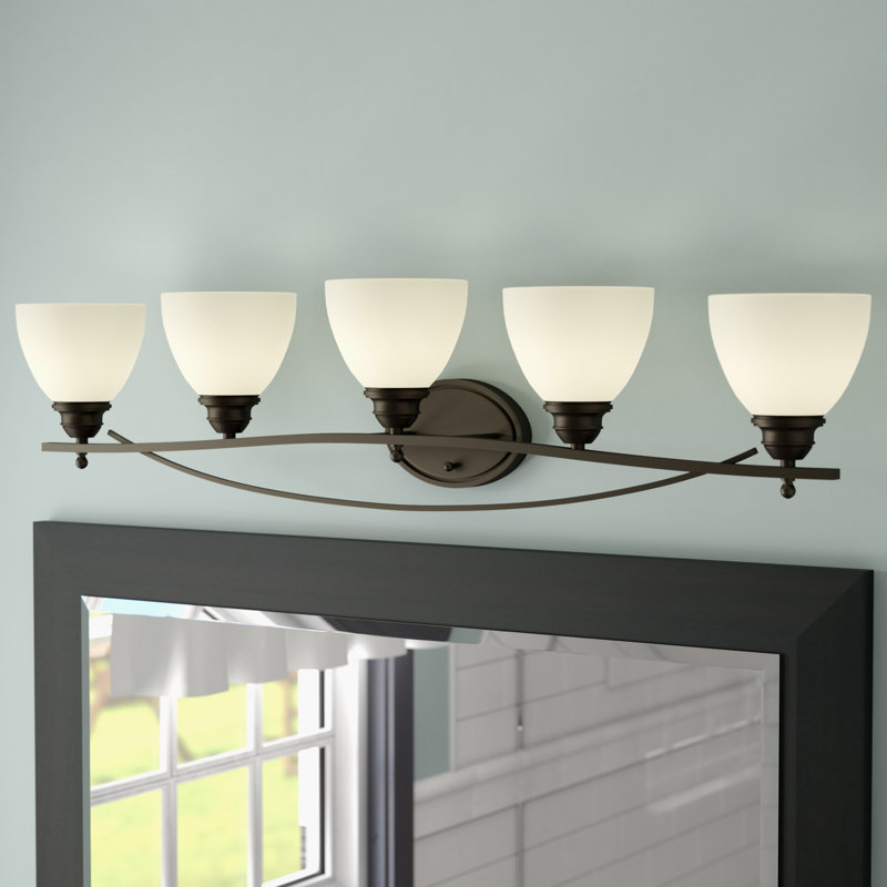 Charlton Home Maeystown 5Light Dimmable Oil Rubbed Bronze Vanity Light